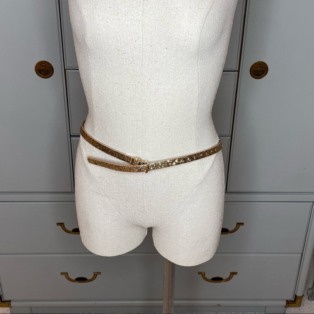 Target Leather Gold Glitter Belt Medium